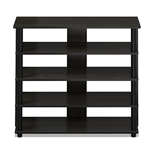 Furinno Turn-N-Tube 5 Tier Wide Shoe Rack, Espresso/Black 32 Inch - color: Espresso/Black, size: 5-Tier, 32 Inch