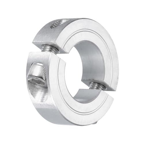 uxcell Double Split Clamp-On Shaft Collar 7/8" Bore, Aluminum Alloy - size: 7/8"