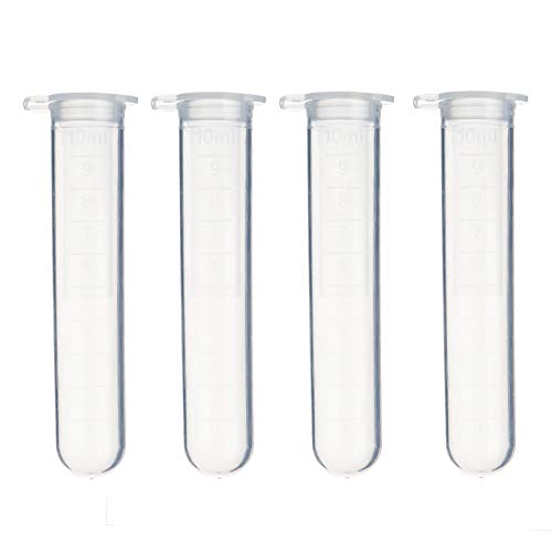 50Pcs 10ml Centrifuge Tubes Polypropylene Clear Graduated Tubes with Cap