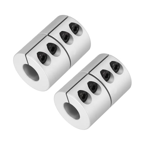 MECCANIXITY 2 Pcs 12 to 14mm Shaft Coupling 45mm Length 32 Diameter Clamp Shaft Coupler Aluminum Alloy Joint Connector Stepper Motor Coupler for 3D Printer CNC Machine DIY Encoder - size: 12 to 14mm