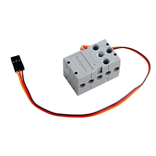 2PCS Geekservo Programmable Building Block Servo Motor, 360 Degree Rotation, 2P/3P Wire, Compatible with Microbit Raspberry Pi (2KG Slow Speed Servo) - style: 2KG Slow Speed Servo