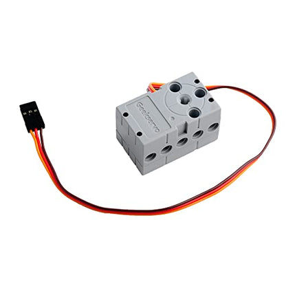 2PCS Geekservo Programmable Building Block Servo Motor, 360 Degree Rotation, 2P/3P Wire, Compatible with Microbit Raspberry Pi (2KG Slow Speed Servo) - style: 2KG Slow Speed Servo