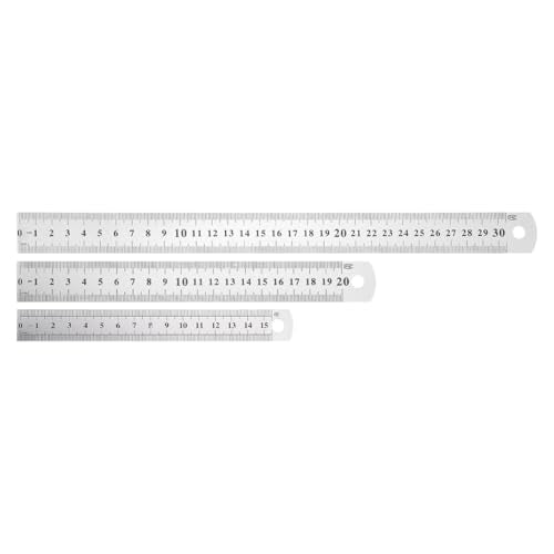 Angoily Yard Stick, 3 Pcs Ruler Metal Meter Stick Machinist Tools