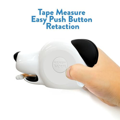 Handy Famm Spot the Dog 4-in-1 Kids Tape Measure with Adjustable Level Eye, Angle Finder & Eraser Ears – Montessori STEM Learning Tool for Children Ages 3+, Educational Construction Toy - style: Spot