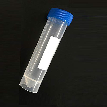Centrifuge Tubes 10pcs 50ml Lab Analysis Bottles With Screw Cap Flat Bottom Laboratory Fittings With Scale Caps Pack Container