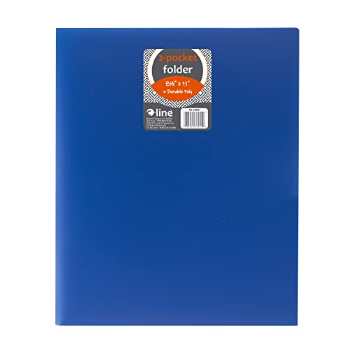 C-Line Two-Pocket Poly Portfolio, Blue, 25/Case (33955) - color: Blue, size: 25-Pack