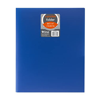 C-Line Two-Pocket Poly Portfolio, Blue, 25/Case (33955) - color: Blue, size: 25-Pack