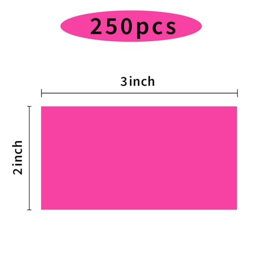STARLIBOO Neon Colored Labels Stickers 3 x 2 Inch, Rectangle Moving Labels Stickers, 250Pcs Garage Sale Price Stickers, Adhesive Moving Labels for Boxes(Fluorescent Rose Red) - color: Fluorescent Rose, size: 2*3 inch