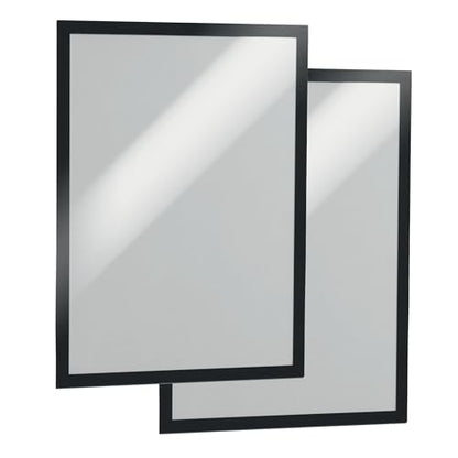 Durable Duraframe Business & Store Self Adhesive Magnetic Sign Holder in Tabloid-Size 11" x 17" Inches - Black Frame - Pack of 4 - color: Black, size: Tabloid, 11" x 17" (Pack of 2)