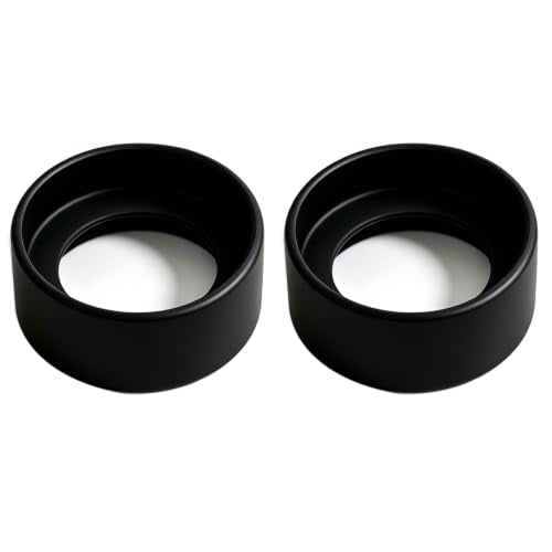 2pcs Eyepiece Eye Cup/Guard Rubber Eyepiece Cover Scope Accessories for 34-37mm Stereo Microscope Telescope(Black)