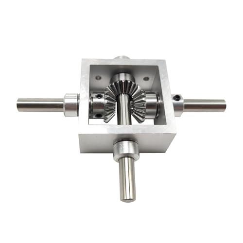 1:1 Right Angle Bevel Gearbox 1 Module 20 Teeth 90° Angle Drive Steering Gear Device Simple Mechanical DIY Module with 6mm Shaft - size: 6mm shaft, style: 2 output shaft