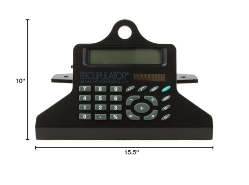 Dexas Clipcase Calculator Storage Clipboard, Black