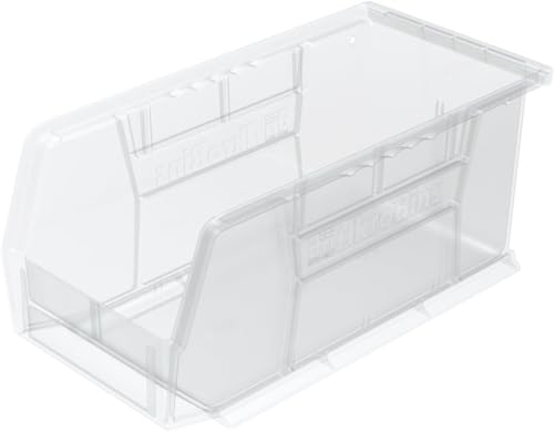 Akro-Mils 30230 AkroBins Plastic Storage Bins, 11"x5"x5", Clear, 12-Pack - color: Clear