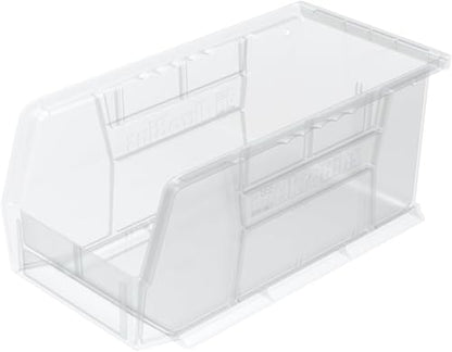 Akro-Mils 30230 AkroBins Plastic Storage Bins, 11"x5"x5", Clear, 12-Pack - color: Clear
