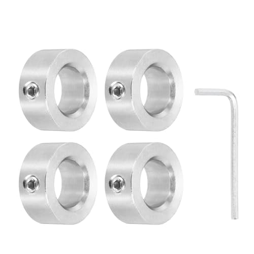 MECCANIXITY 4Pcs Shaft Collars 16mm Bore 1 Screw 28mm OD 12mm Thick - size: 16mm ID 28mm OD 12mm H with 1 Screw