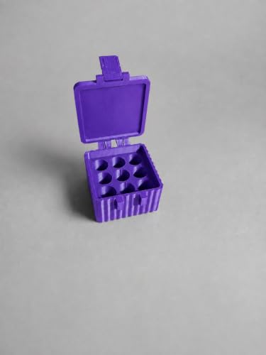 Peptide Case for Fridge, Vial Storage Box Holds 9 Vials 2ml 3ml, Purple - color: Purple