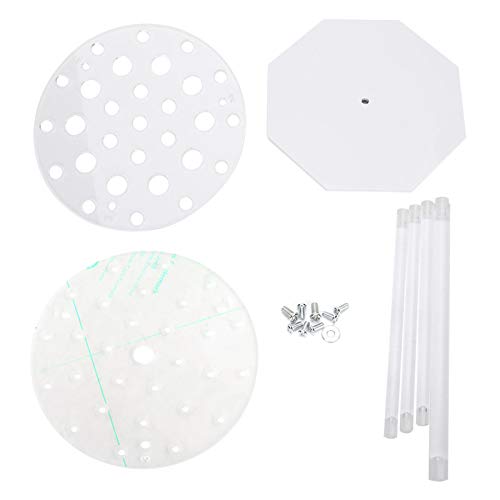 28-Hole Plexiglass Pipette Rack, Round Acrylic Test Tube Stand Holder for Laboratory Workbench, Classroom Science Lab, Sample Tube Storage Organizer