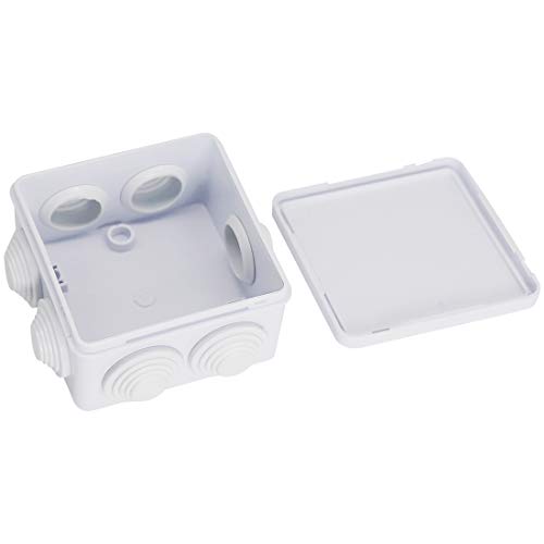 Zulkit Junction Box ABS Plastic Dustproof Waterproof IP55 Universal Electrical Boxes Project Enclosure White 3.4 x 3.4 x 2 inch (85 x 85 x 50mm) - size: 3.4" x 3.4" x 2"