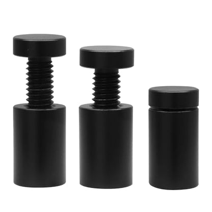 Luomorgo Aluminum Standoff Screws, 1/2" x 3/4", Black, 12 Pcs - color: Black, size: 1/2" x 3/4"