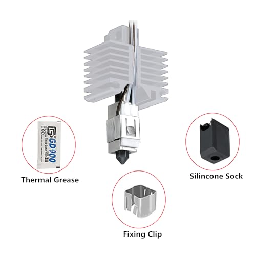 24V 48W Ceramic Heater Thermistor Kit High Temperature Sensor with Fixing Clip and Silicone Sock Compatible with Bambu Lab P1P / P1S (for P1P/S) - style: For P1P/S