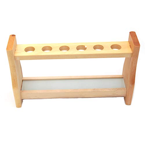 21mm/0.81" Wooden Test Tube Rack Holder - 25ml Test Tubes, 6 Slots - color: 25ml 6Slots