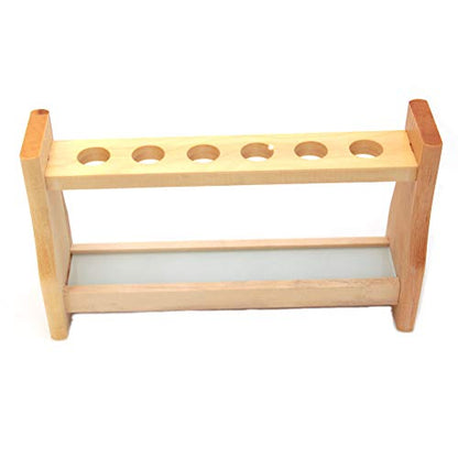 21mm/0.81" Wooden Test Tube Rack Holder - 25ml Test Tubes, 6 Slots - color: 25ml 6Slots