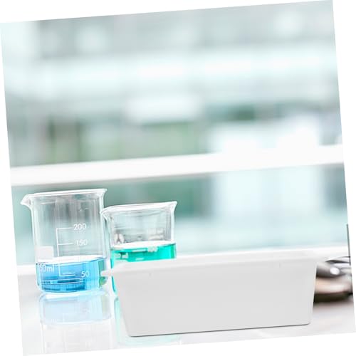 2pcs Lightweight Large Tray Utility Lab Dishes Storage Tray Organizer 7cm Depth Square Plate Acid Alkali Resistant