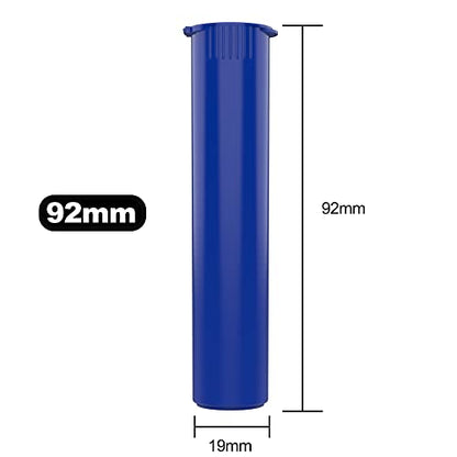 92mm CR Plastic Packaging Pop Top Tubes - Child Resistant Travel Holder Vial Containers - 700 qty (Blue) - color: Blue