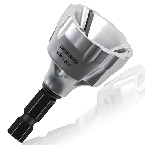 DKIBBITH Heavy-Duty Deburring Chamfer Tool with Sharp Tungsten Carbide Blades, Fast Hex Shank Deburr, External Burr Removal for Metal Rod Bolt Pipe 3D Printing PVC in 1/8" to 3/4" Diameter (3~19mm) - style: Deburring Chamfer Tool 1/8" to 3/4"