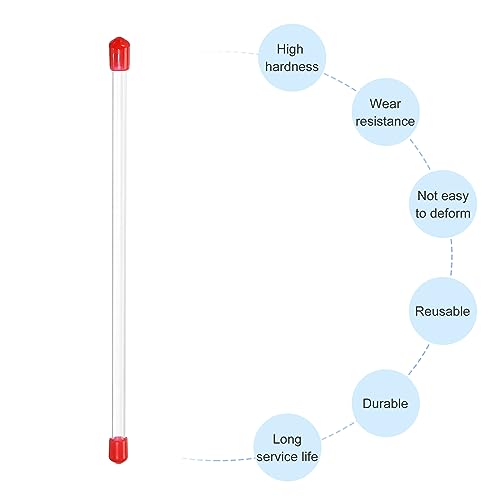 PATIKIL Clear Rigid Tube Round Plastic Tubing with Red Rubber Caps Polycarbonate Water Pipe, 305mm/ 12 Inch Length, 4mmx6mm/0.16"x0.23", 2 Set - color: Red,Clear, size: 0.16"x0.23"