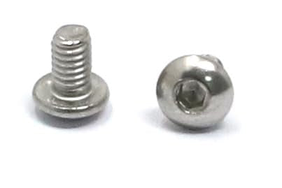 iexcell 100 Pcs M2.5 x 4mm Thread Pitch 0.45 mm Stainless Steel 304 Hex Socket Button Head Cap Screws Bolts Kit - size: M2.5 x 4mm
