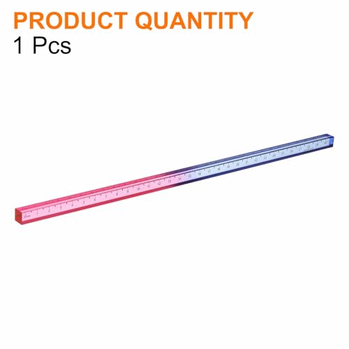 HARFINGTON Acrylic Clear Straight Rulers 30cm Metric,Blue-Pink - color: Blue-Pink, size: 30cm