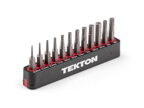 TEKTON 4 mm Hex and Triple Square Bit Set with Rail, 12-Piece | DZZ92004 - style: 12-pc. Hex/Triple Square Bit Set