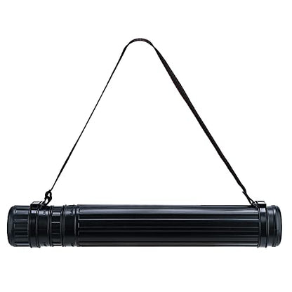 TRANSON Small Poster Tube Storage 17“ to 27” Extendable for Documents Blueprints Artworks Scrolls - color: 1 Pack-Black