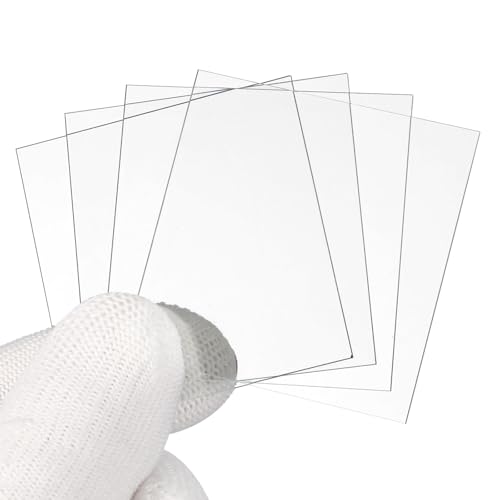 PATIKIL 50x50mm Glass Streak Plate, 6pcs Lab Glass Slides Microscope Glass Slides Optical Optically Clear Glass Slides Smooth Edges High Transparency Transparent Uniform Thickness - size: 50x50mm