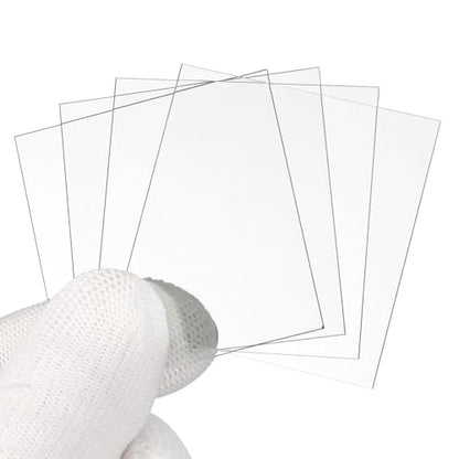 PATIKIL 50x50mm Glass Streak Plate, 6pcs Lab Glass Slides Microscope Glass Slides Optical Optically Clear Glass Slides Smooth Edges High Transparency Transparent Uniform Thickness - size: 50x50mm