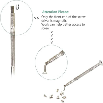 11PCS Mini Precision Screwdriver Set for Eyeglasses, Watches & Electronics - size: 11 in 1
