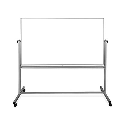LUXOR 72"W x 48"H Double-Sided Magnetic Whiteboard - size: 75"W x 72"H