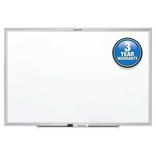Quartet Whiteboard, Non-Magnetic Dry Erase White Board, 6' x 4', Total Erase, Silver Aluminum Frame (S537) - color: Silver, size: 72"W x 48"H