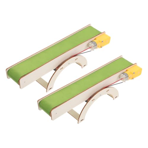 Garneck 2 Pack Electric Conveyor Belt STEM Engineering Science Project Kits - size: 26.70X7.60X6.60CM
