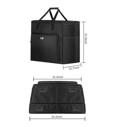 BUBM Desktop Computer Carrying Case, Padded Nylon Carry Tote Bag for Transporting Computer Tower PC Chassis,Monitor(Up to 27 inch),Keyboard,Cable and Mouse