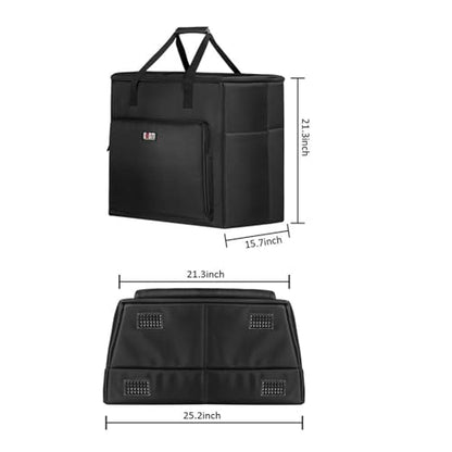 BUBM Desktop Computer Carrying Case, Padded Nylon Carry Tote Bag for Transporting Computer Tower PC Chassis,Monitor(Up to 27 inch),Keyboard,Cable and Mouse