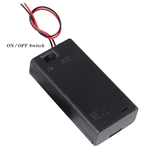 10pcs AA Battery Holder 2AA Battery Box with Back Cover 2X 1.5V AA Battery Case with ON Off Switch