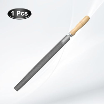 HARFINGTON 8" Half Round Medium Cut File Double Cut Teeth Bastard - size: 8"