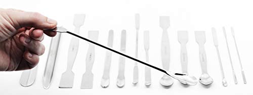 EISCO 15 Piece Scoop & Spatula Set - Assortment - For Use In A Variety Of Lab Applications - Stainless Steel