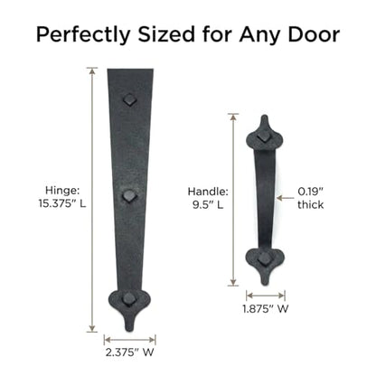Household Essentials Garage Handle and Hinge Magnets – Decorative Magnetic Hardware Steel Doors, Easy Installation, Durable & Weatherproof, Set of 6 - size: Pack of 1, style: Standard Hinges