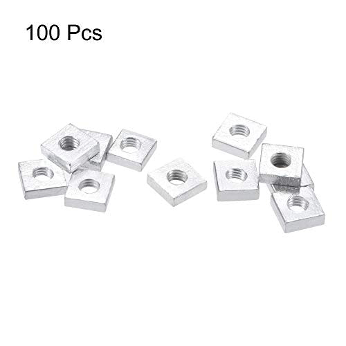 uxcell Square Nuts M3x6mmx2mm Zinc-Plated Metric Coarse Thread Assortment - size: M3x6mmx2mm