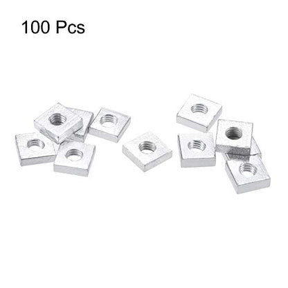 uxcell Square Nuts M3x6mmx2mm Zinc-Plated Metric Coarse Thread Assortment - size: M3x6mmx2mm