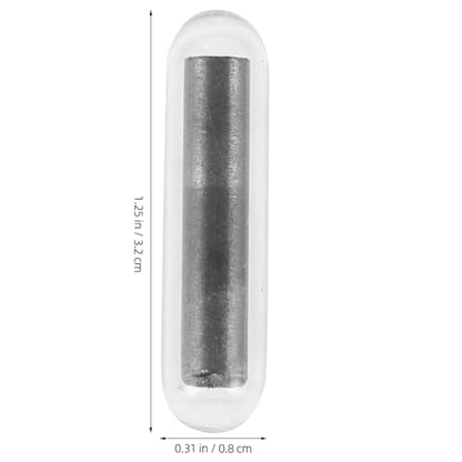 Mobestech Glass Magnetic Stir Bar 1.25 Inch, PTFE Laboratory Stirring Rod for Magnetic Stirrer and Mixer Bar for Scientific Experiments