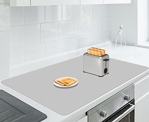 AECHY Extra Large Silicone Mat 35.3"x23.5"x0.08", Multipurpose Silicone Mat Thick Heat Resistant Mat Shipped Rolled Up Kitchen Counter Mat Waterproof Silicone Mats for Kitchen Counter Light Gray - color: Light Gray, size: 36"L x 24"W
